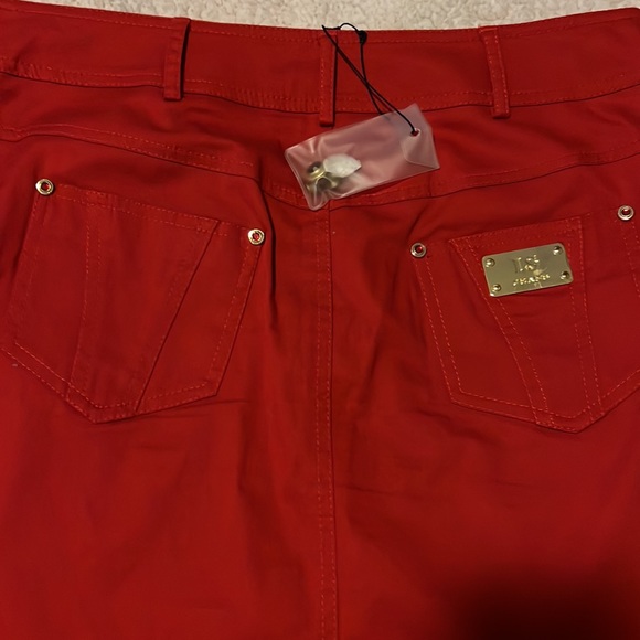 Luisa Spagnoli Red Cotton Mini Skirt - Picture 4 of 6